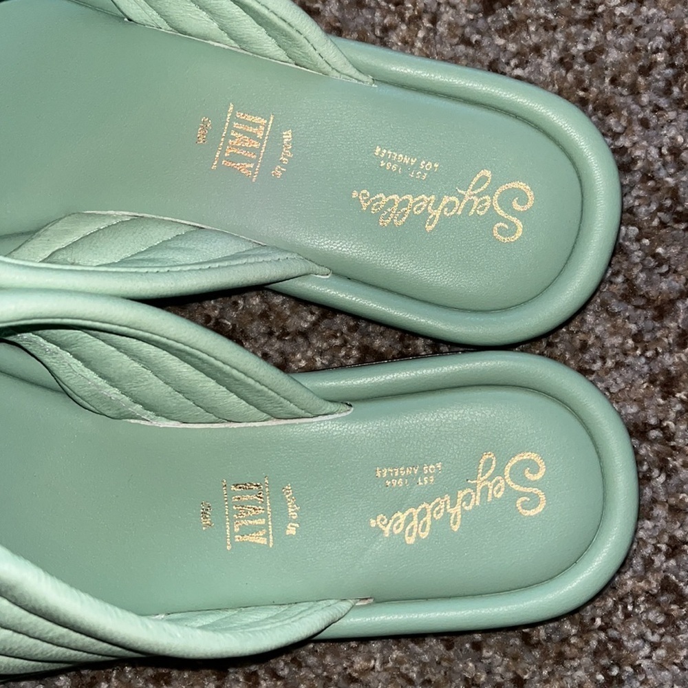 Seychelles Word for Word sandals Cucumber Green Mint NEW 8.5 - Picture 3 of 9